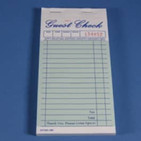 3.3" X 6.7" Two Copy Green Carbonless Guest Check, 2,500 checks/case