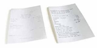 Faded Thermal Paper