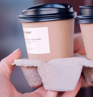 POS Sticky Label on To-Go Cups