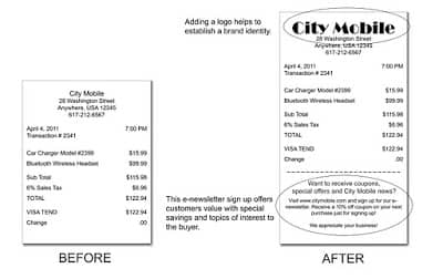 Gas Station Logo Printed on Receipt