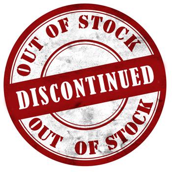 Red 'Out of Stock - Discontinued' Stamp