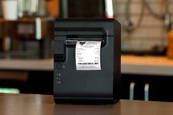 Epson TM-L90 Linerless Printer Prints POS Sticky Roll