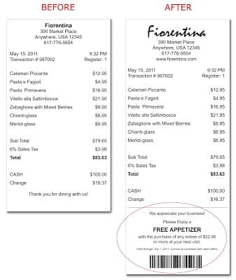 Restaurant Custom Receipt Paper