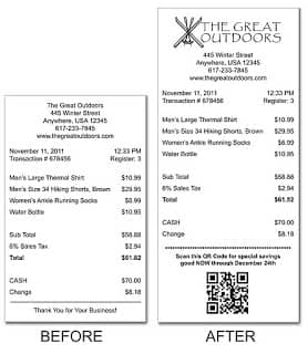 Adding QR Codes to Your Receipts