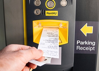 Parking Payment Station Prints Receipt