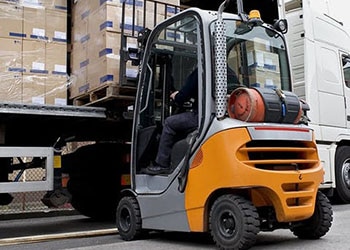 Packages Being Moved By Forklift