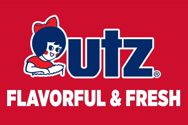 Utz Flavorful & Fresh Logo with Red Background