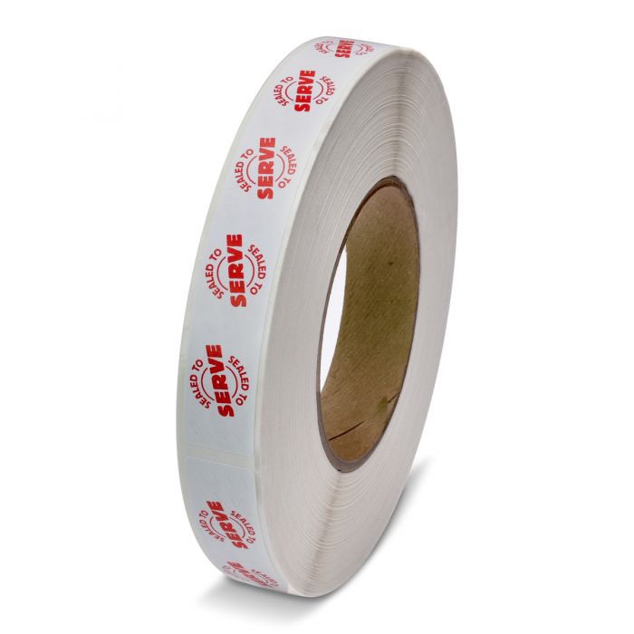 0.75" x 7" Tamper Proof Beverage Seal Labels (4 Rolls)