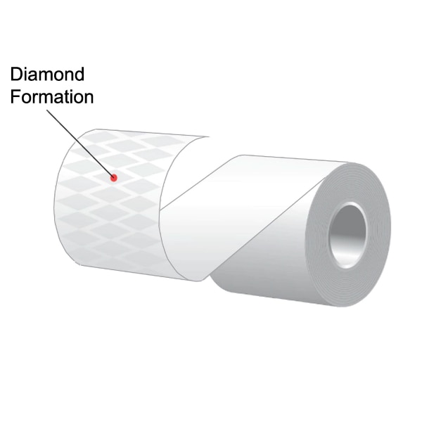 1 1/2" x 170' MAXStick Plus, Diamond Pattern Adhesive Liner-Free Thermal Labels (24 Rolls)