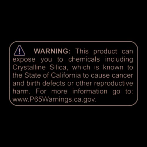 1" x 2" Prop 65 Crystalline Silica Warning Label (4 Rolls)