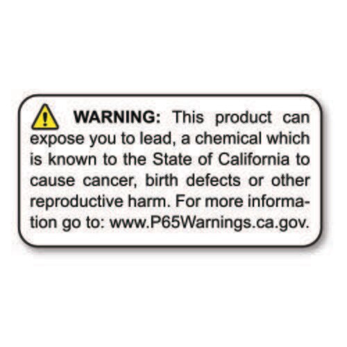 Prop 65 Warning Label Template