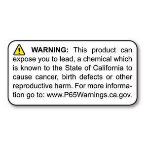 1" x 2" Prop 65 Lead Warning Label (4 Rolls) - L-PROP65-5 12829