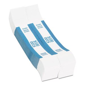 $100 Capacity Pre-Glued ABA Currency Bands, 1,000/pkg - MH-P73115