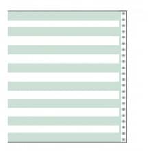 11 3/4" x 8 1/2" 15# 1/2" Green Bar Continuous Computer Paper (3500 sheets)