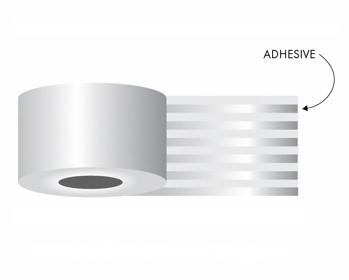 1 1/2" (40mm) x 263' POS Sticky Linerless Thermal Label Rolls, Removable Adhesive (36 Rolls)