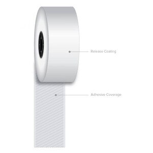 1 1/2" x 270' Iconex Full-Tack Sticky Media Linerless Labels (12 Rolls)