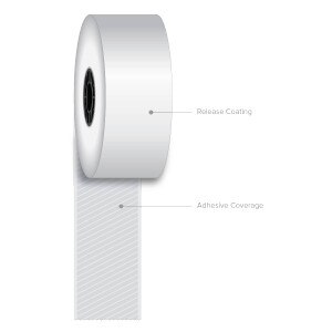 1 1/2" x 270' Iconex Full-Tack Sticky Media Linerless Labels (30 Rolls) - ICON-9023-1708