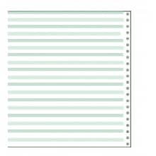 14 7/8" x 11"15# 1/6" Green Bar Continuous Computer Paper (3500 sheets)