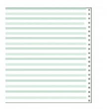 14 7/8" x 11"18# 1/6" Green Bar Continuous Computer Paper (3000 sheets)