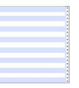14 7/8" x 11" 20# 1/2" Blue Bar Continuous Computer Paper (2300 sheets) - CP-99153