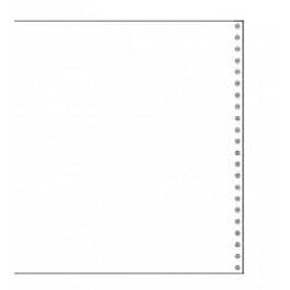 14 7/8" x 11" 20# Blank Clean Edge Tri-Perforated Continuous Computer Paper (2700 sheets)