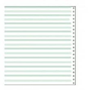 14 7/8" x 8 1/2" 15# 1/8" Green Bar Continuous Computer Paper (3500 sheets) - CP-9311