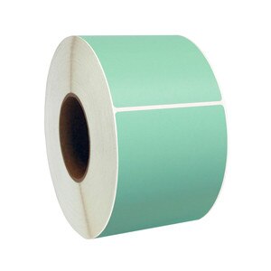 1.5” x 1” Green Direct Thermal Labels, 1” Core, 1,375 Labels/Roll (12 Rolls) - L-RDT4-150100-1P FC/G