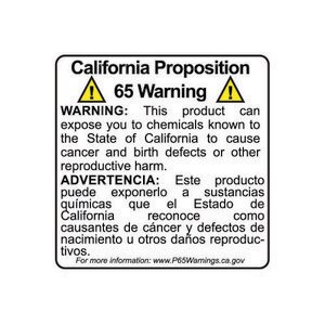 1.5" x 1.5" Prop 65 Stock California Warning Label (4 Rolls) - L-PROP65-10 11384