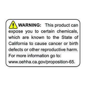1.5" x 2.375" Prop 65 Stock California Warning Label (4 Rolls) - L-PROP65-11 12777
