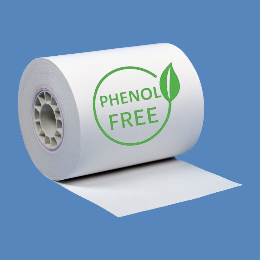 2 1/4" x 85' Phenol-Free (BPA & BPS) Thermal Receipt Paper Rolls (50 Rolls)