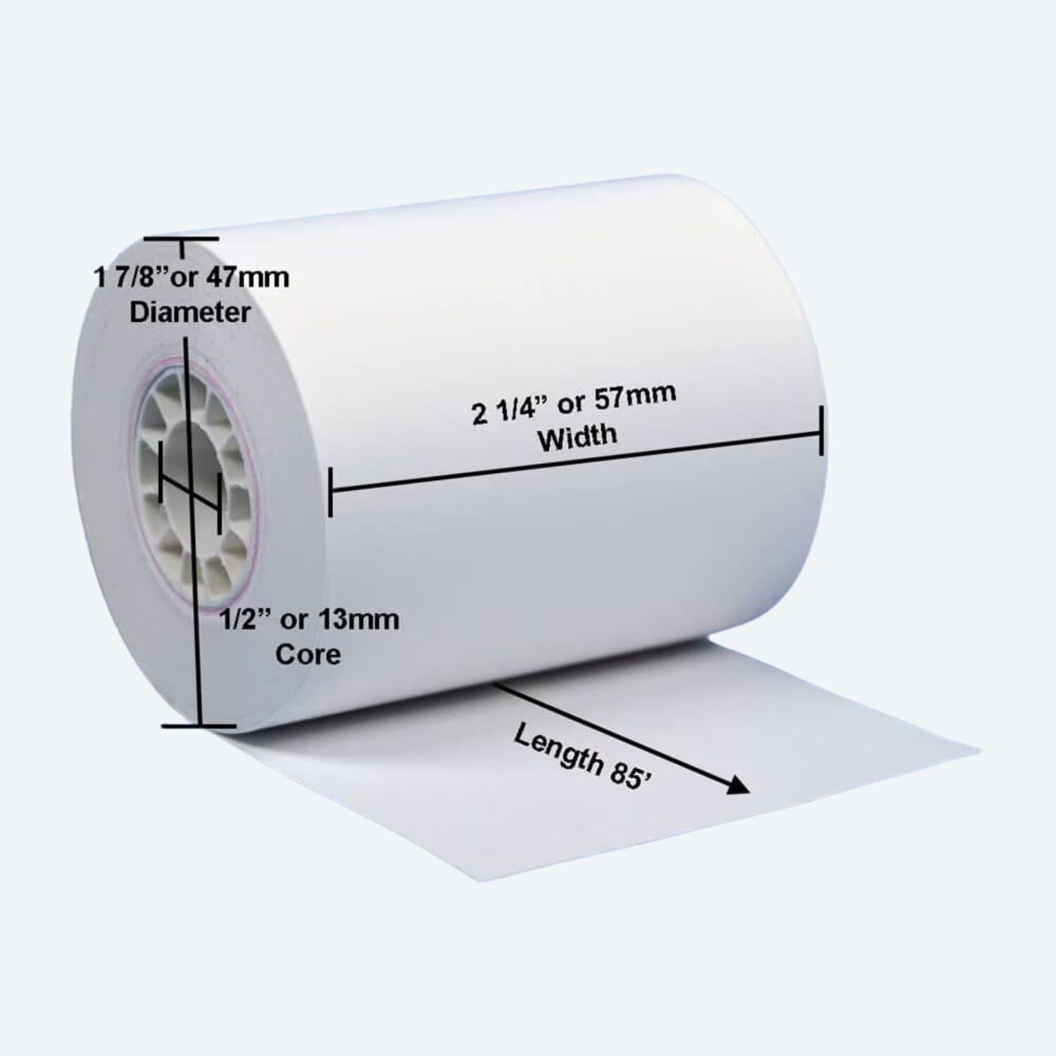 2 1 4 X 85 Phenol Free Thermal Paper No BPA No BPS 50 Rolls Case