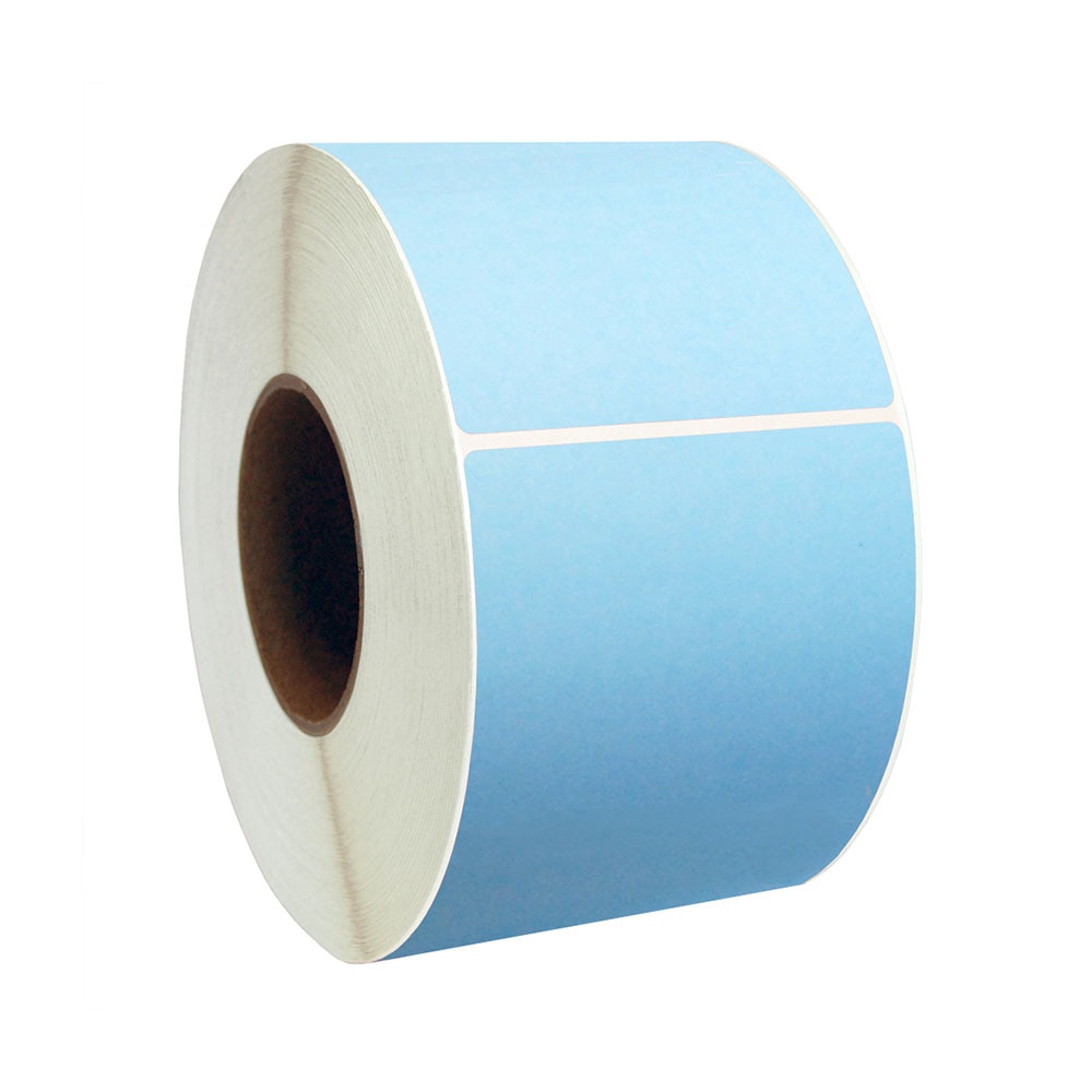 2” x 1” Blue Thermal Transfer Labels, 3” Core, 5,500 Labels/Roll (8 Rolls)