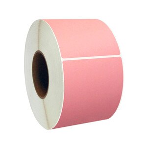 2” x 1” Pink Thermal Transfer Labels, 3” Core, 5,500 Labels/Roll (8 Rolls)