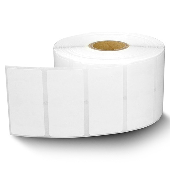 2" x 1" Removable Adhesive Desktop Direct Thermal Labels, 1” Core, 1,375 Labels/Roll (12 Rolls)