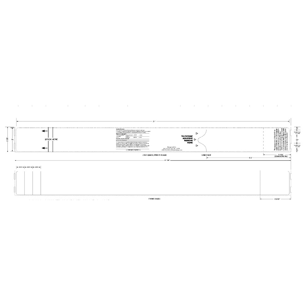 2" x 21" Thermal Fanfold Baggage Tags, Freezer Grade Adhesive (2 Stacks)