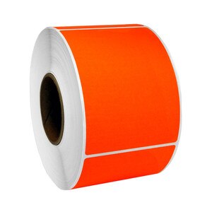 2” x 3” Fluorescent Orange Thermal Transfer Labels, 3” Core, 1,900 Labels/Roll (8 Rolls) - L-RTT8-200300-3P FL/O