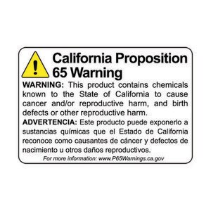 2" x 3" Prop 65 Stock California Warning Label (4 Rolls) - L-PROP65-12 12502