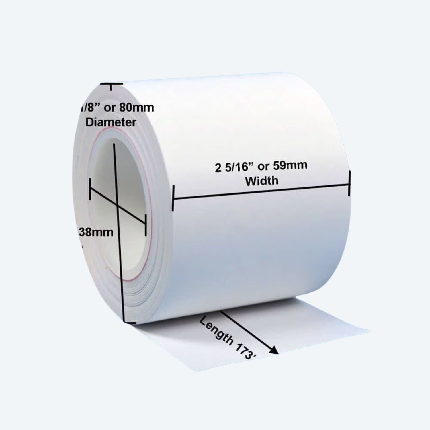 Tokheim Insight 2 5/16" x 173' Thermal Receipt Paper Rolls, CSO (24 Rolls)