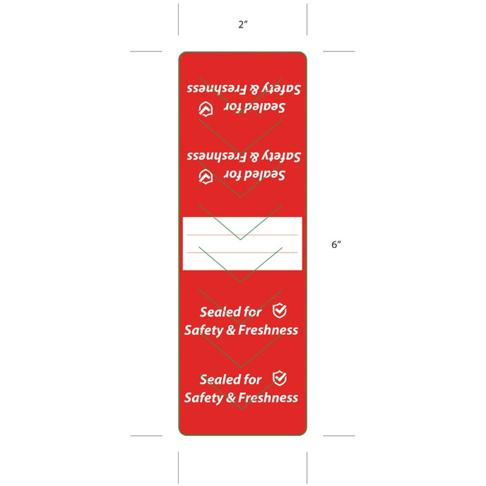 2" x 6" Tamper Proof Seal Labels (4 Rolls)