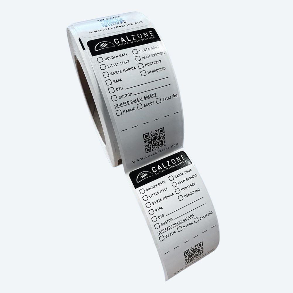 2 x 4 Calzone Life Stickers with Hot Melt Adhesive