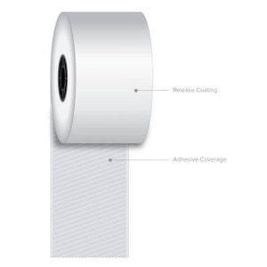 2 1/4" x 170' Iconex Full-Tack Sticky Media Linerless Labels (12 Rolls) - ICON-9023-2243