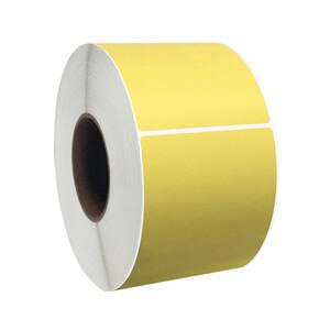 2.25” x 1.25” Yellow Direct Thermal Labels, 1” Core, 1,135 Labels/Roll (12 Rolls)