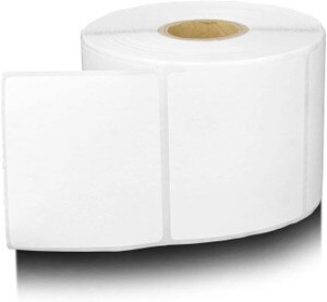 2.25" x 4" Thermal Transfer Labels, 3" Core, No Perf, 1,696 Labels/Roll (4 Rolls) - L-RTT8-225400-3