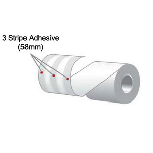 2.25" x 78' MAXStick 2Go, Three Stripe Adhesive Liner-Free Thermal Labels (72 Rolls) - MS214782GO3S