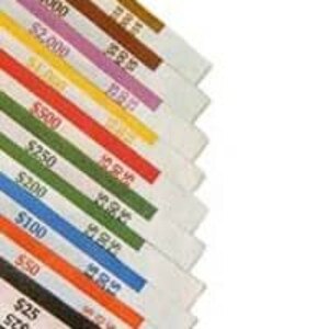 $25 Capacity Barred ABA Currency Bands, 1,000/pkg - MH-B60105