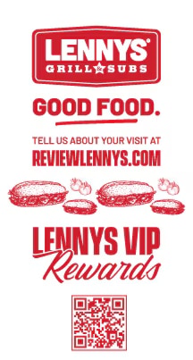 3 1/8" Lennys Grill & Subs Printed Thermal Receipt Paper (50 Rolls)