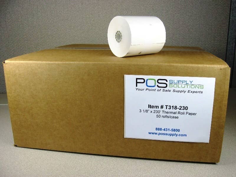 BPA Free from REGISTERROLL 3 1 8 x 230 Thermal Receipt Paper pos Cash Register 50 Rolls Point-of-Sale Thermal Paper Rolls 