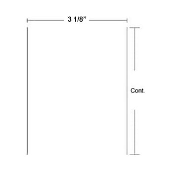 3" x 100' Continuous Desktop Direct Thermal Labels, 1” Core, Vertical Slit Liner (12 Rolls)