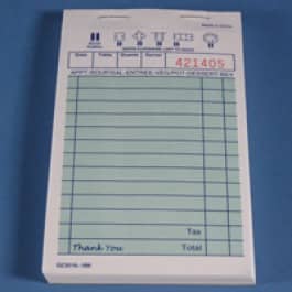 3.3" x 5.5" Single Copy Green Guest Checks (10000 checks)