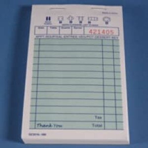 3.3" x 5.5" Single Copy Green Guest Checks (10000 checks) - GC-TGGC